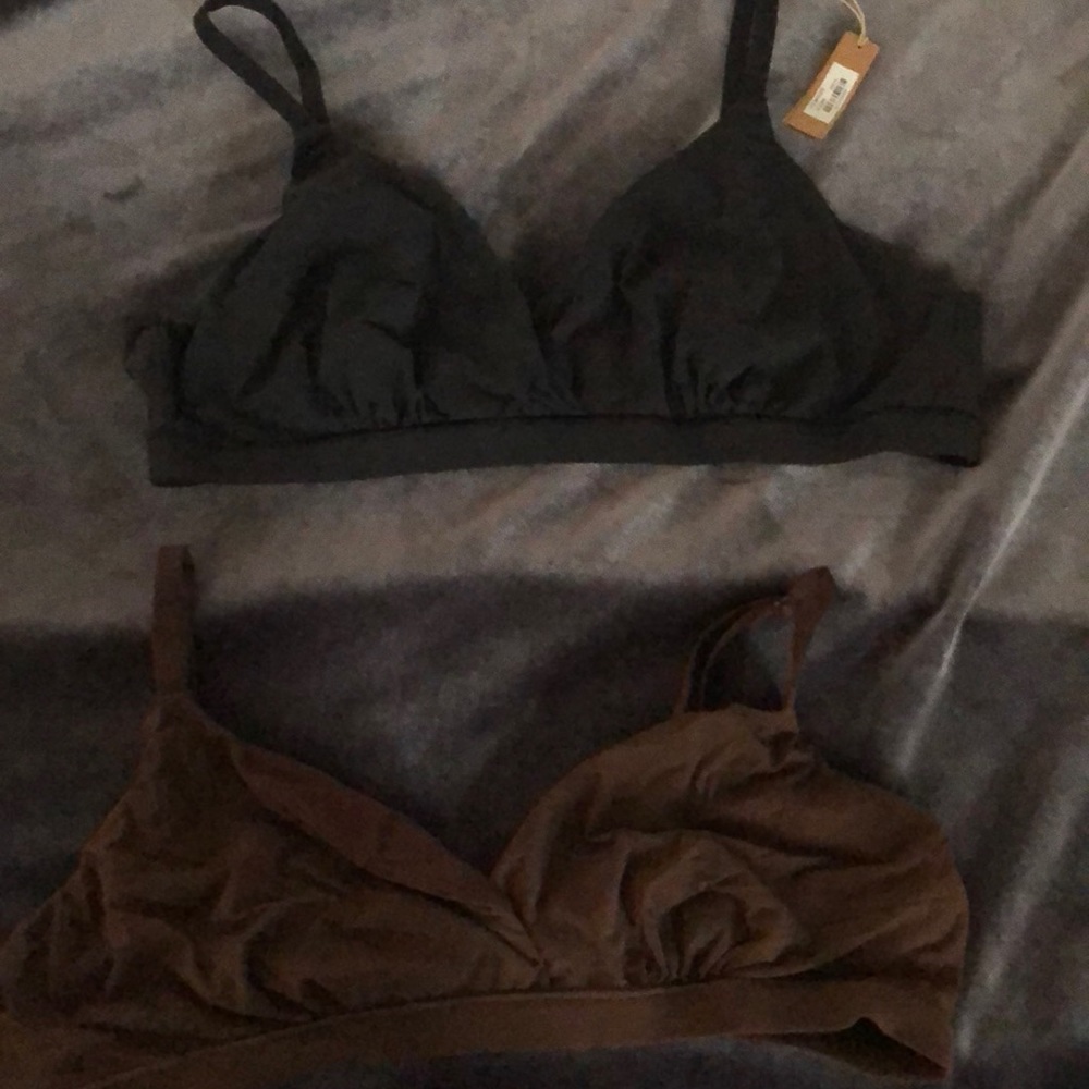 Skims Fits everybody crossover bralette lot of 2 — 🖤🤎